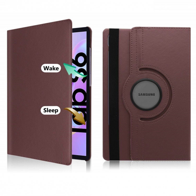 Поворотный чехол для Samsung Galaxy Tab S6 SM-T860 / SM-T865 (коричневый)