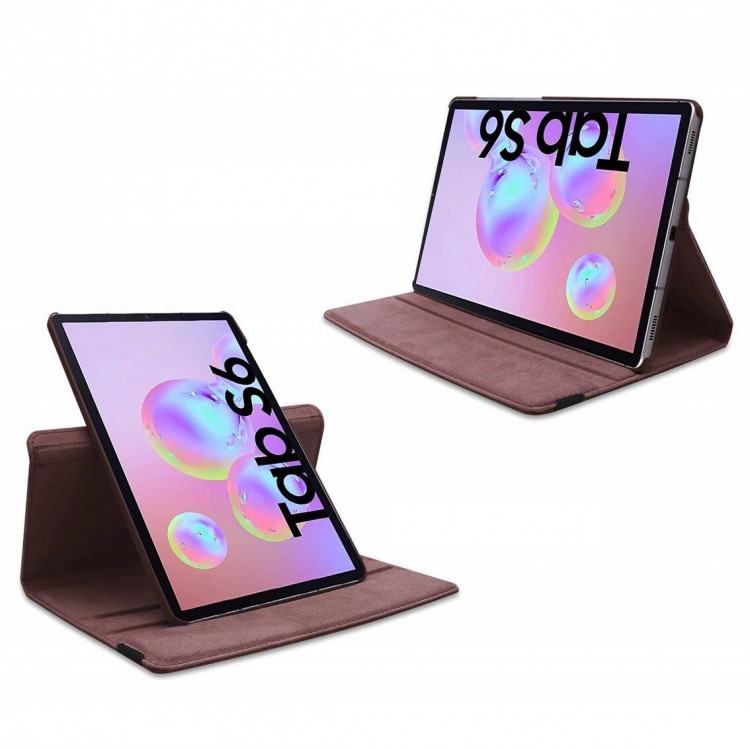 Поворотный чехол для Samsung Galaxy Tab S6 SM-T860 / SM-T865 (коричневый)