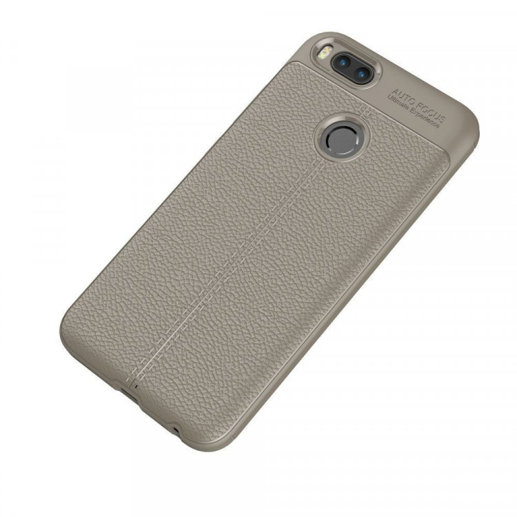 Чехол-накладка Litchi Grain для Xiaomi Mi 5X / Mi A1 (серый)