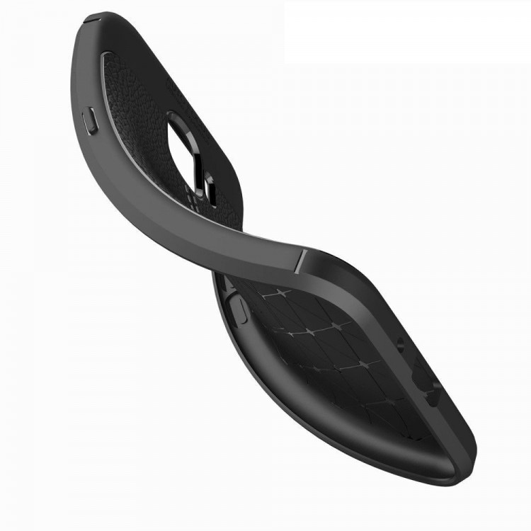 Чехол-накладка Litchi Grain для Samsung Galaxy J2 Pro 2018 (черный)