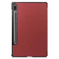 Планшетный чехол для Samsung Galaxy Tab S7 SM-T870 / SM-T875 и Galaxy Tab S8 SM-X700 / SM-X706 (цвет - красное вино)