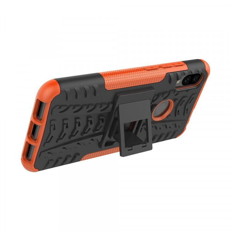 Чехол Hybrid Armor для Xiaomi Redmi Note 7 / Redmi Note 7 Pro (черный + оранжевый)
