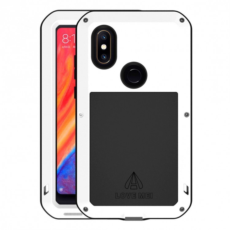 Гибридный чехол LOVE MEI для Xiaomi Mi Mix 2s (белый)