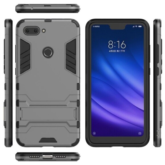 Чехол Duty Armor для Xiaomi Mi 8 Lite (серый) Чехол Duty Armor для Xiaomi Mi 8 Lite (серый)