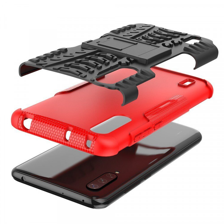 Чехол Hybrid Armor для Xiaomi Mi CC9 / Xiaomi Mi 9 Lite (черный + красный)