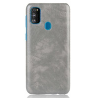 Кожаная накладка-чехол для Samsung Galaxy M30s / Galaxy M21 (серый)