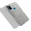 Кожаная накладка-чехол для Samsung Galaxy M30s / Galaxy M21 (серый)