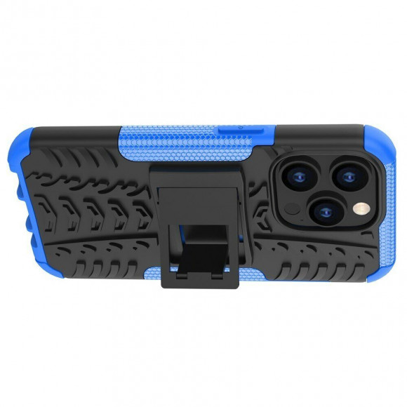 Чехол Hybrid Armor для iPhone 14 Pro (черный + голубой) Чехол Hybrid Armor для iPhone 14 Pro (черный + голубой)