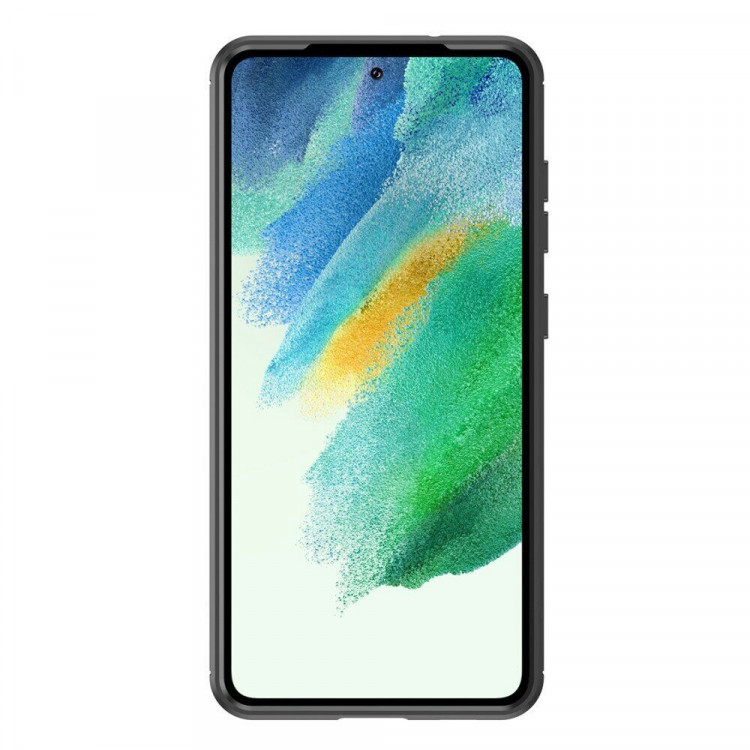 Чехол-накладка Carbon Fibre для Samsung Galaxy S21 FE (черный)