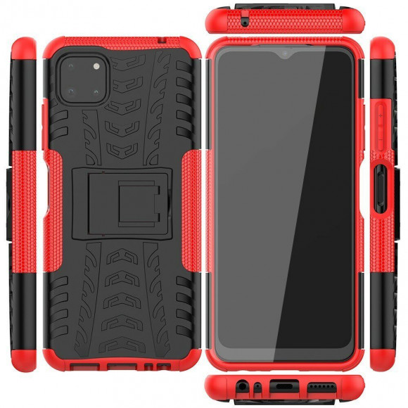 Чехол Hybrid Armor для Samsung Galaxy A22s 5G (черный + красный)
