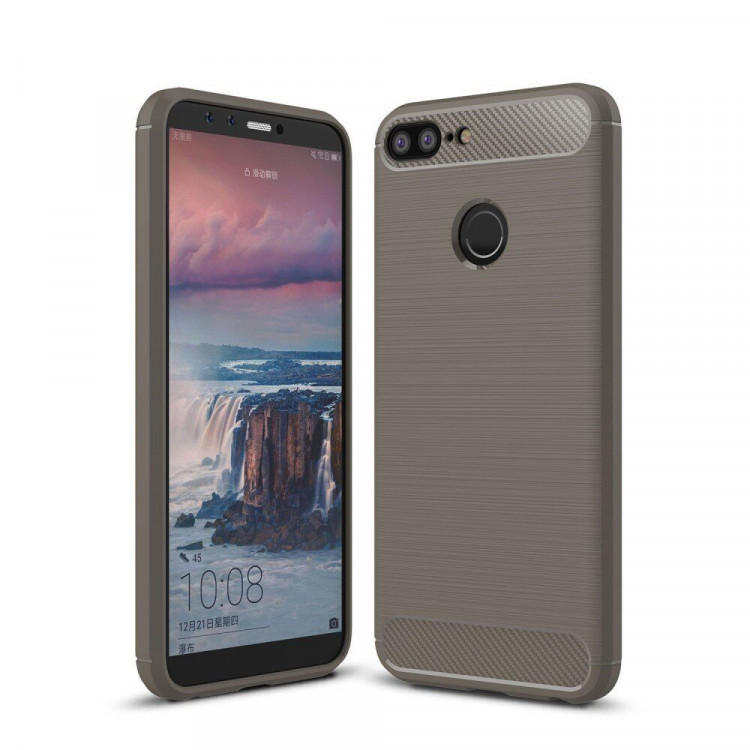 Чехол-накладка Carbon Fibre для Huawei Honor 9i / Honor 9N (серый)