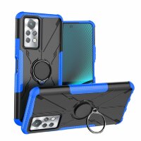 Чехол Armor Shockproof Ring Holder для Infinix Note 11 Pro (черный + голубой)