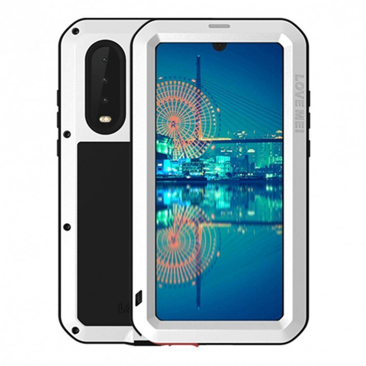 Гибридный чехол LOVE MEI для Huawei P30 (белый)