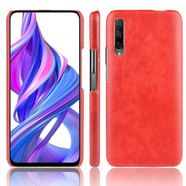 Кожаная накладка-чехол для Honor 9X Pro (красный)