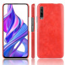 Кожаная накладка-чехол для Honor 9X Pro (красный)
