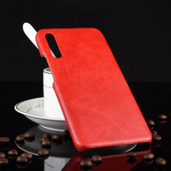 Кожаная накладка-чехол для Honor 9X Pro (красный)