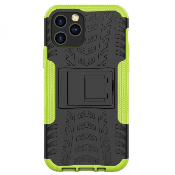 Чехол Hybrid Armor для iPhone 12 / iPhone 12 Pro (черный + зеленый)