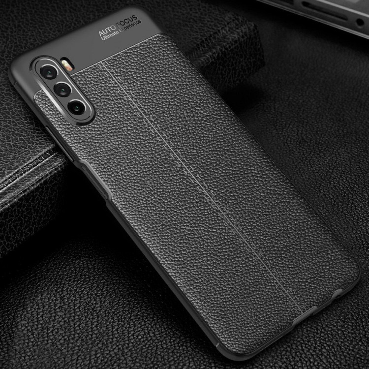 Чехол-накладка Litchi Grain для Huawei Mate 40 Lite (черный)