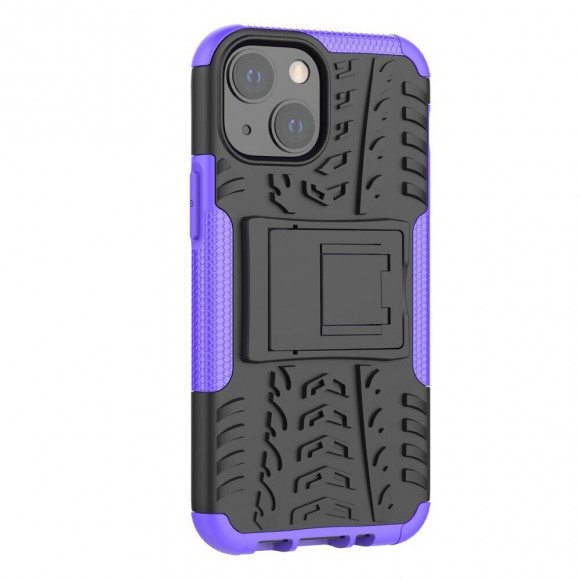 Чехол Hybrid Armor для iPhone 13 mini (черный + фиолетовый) Чехол Hybrid Armor для iPhone 13 mini (черный + фиолетовый)