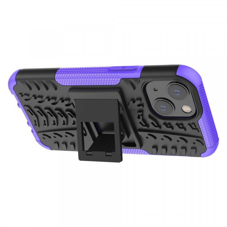 Чехол Hybrid Armor для iPhone 13 mini (черный + фиолетовый)