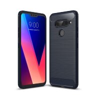 Чехол-накладка Carbon Fibre для LG V40 ThinQ (темно-синий) Чехол-накладка Carbon Fibre для LG V40 ThinQ (темно-синий)
