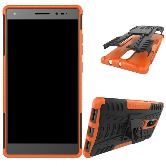Чехол Hybrid Armor для Lenovo Phab 2 Plus (черный + оранжевый)