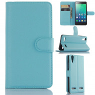 Чехол с визитницей для Lenovo A6000 (голубой) Чехол с визитницей для Lenovo A6000 (голубой)