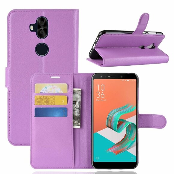 Чехол с визитницей для Asus ZenFone 5 Lite ZC600KL (фиолетовый)