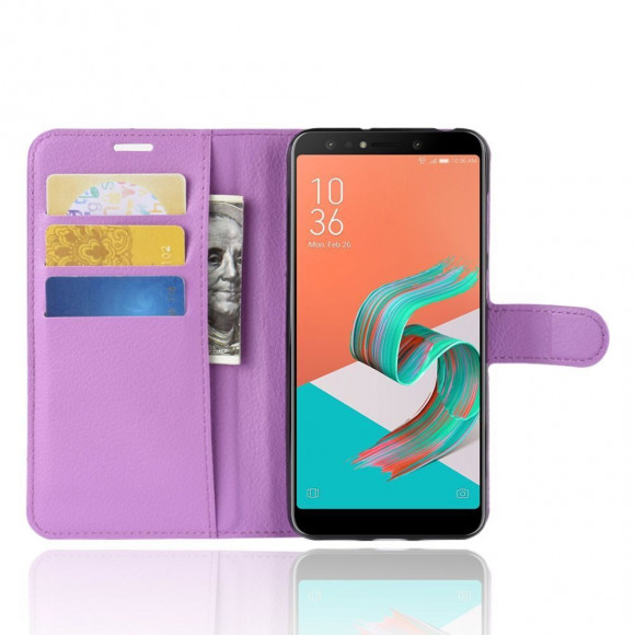 Чехол с визитницей для Asus ZenFone 5 Lite ZC600KL (фиолетовый) Чехол с визитницей для Asus ZenFone 5 Lite ZC600KL (фиолетовый)
