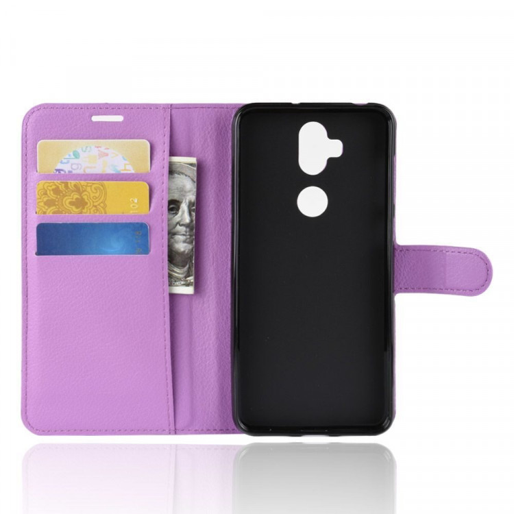 Чехол с визитницей для Asus ZenFone 5 Lite ZC600KL (фиолетовый)