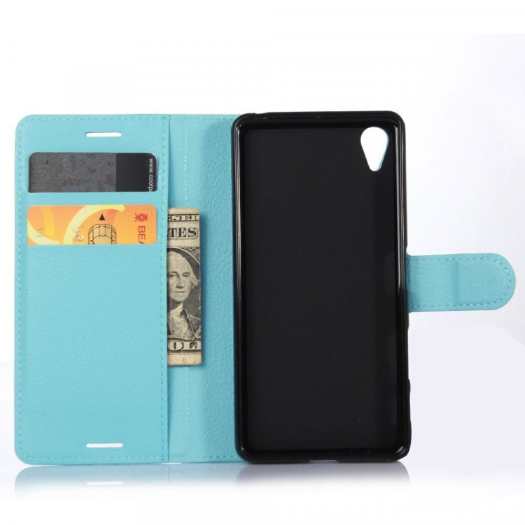 Чехол с визитницей для Sony Xperia L1 (голубой)