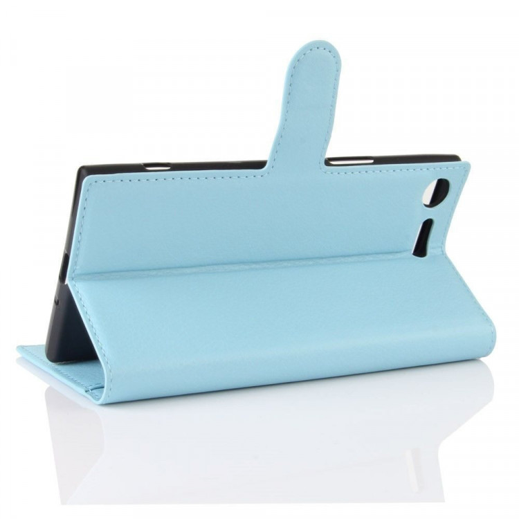 Чехол с визитницей для Sony Xperia XZ Premium (голубой)