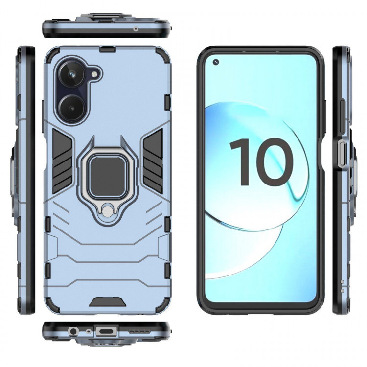 Чехол Armor Ring Holder для Realme 10 (темно-синий)