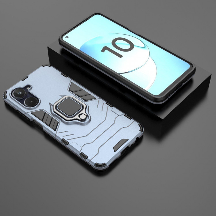 Чехол Armor Ring Holder для Realme 10 (темно-синий)