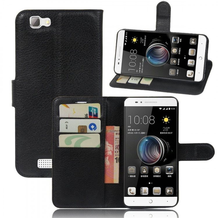 Чехол с визитницей для ZTE Blade A610 (черный)