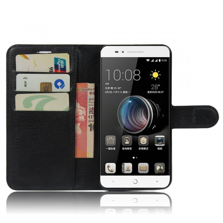 Чехол с визитницей для ZTE Blade A610 (черный)