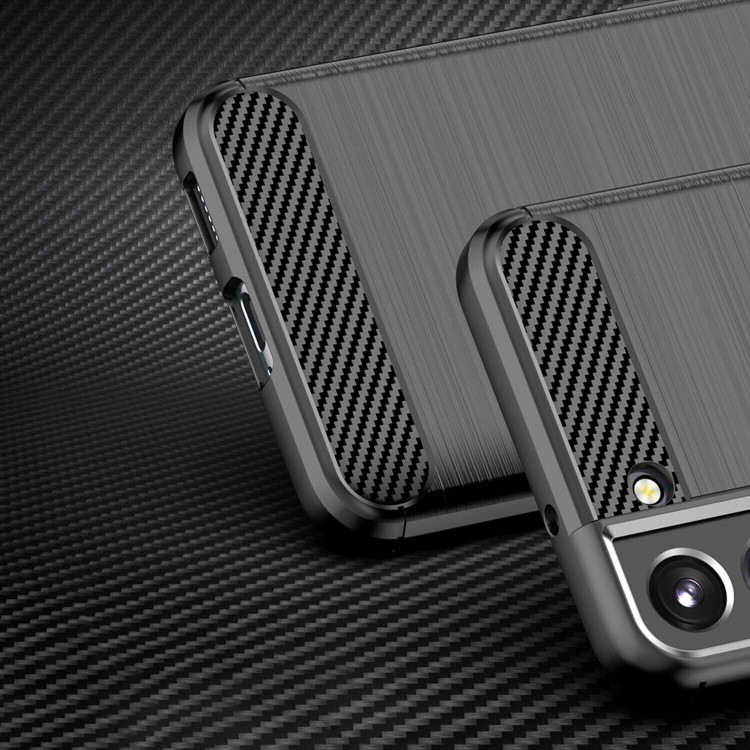 Чехол-накладка Carbon Fibre для Samsung Galaxy S23 Plus (черный)