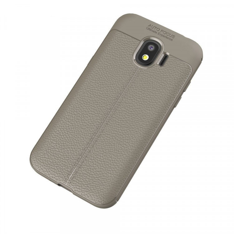 Чехол-накладка Litchi Grain для Samsung Galaxy J2 Pro 2018 (серый)