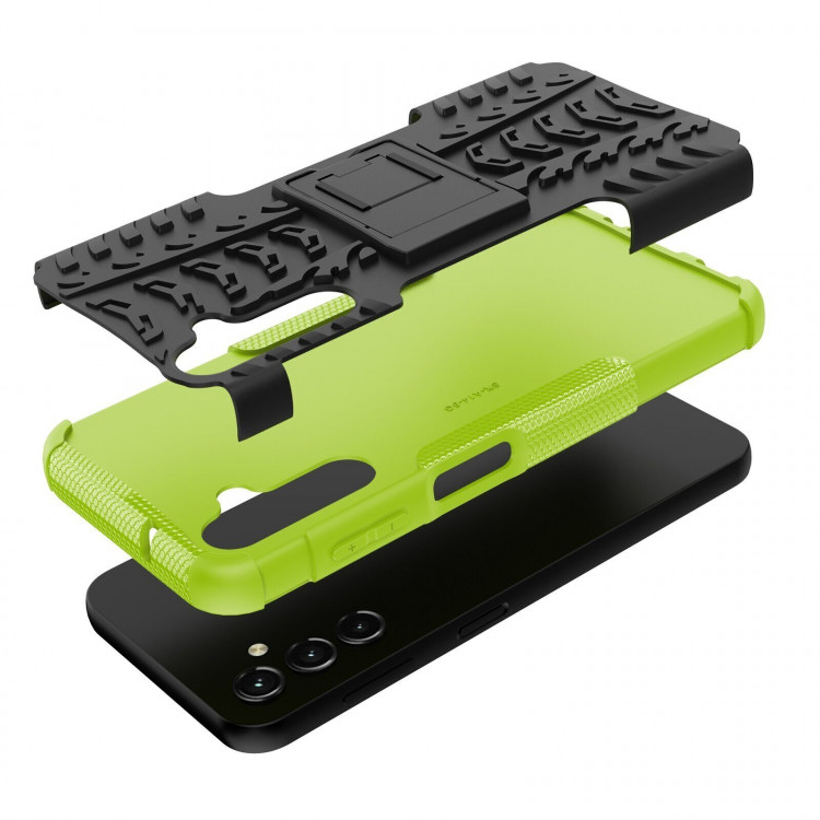 Чехол Hybrid Armor для Samsung Galaxy A54 (черный + зеленый)