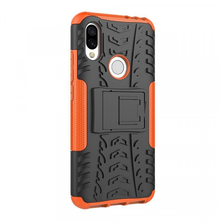 Чехол Hybrid Armor для Xiaomi Redmi 7 / Redmi Y3 (черный + оранжевый)