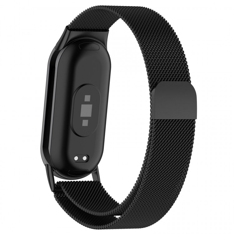 Миланский браслет для Xiaomi Mi Smart Band 8, Xiaomi Mi Band 8 (черный)