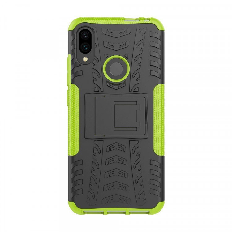 Чехол Hybrid Armor для Xiaomi Redmi Note 7 / Redmi Note 7 Pro (черный + зеленый)