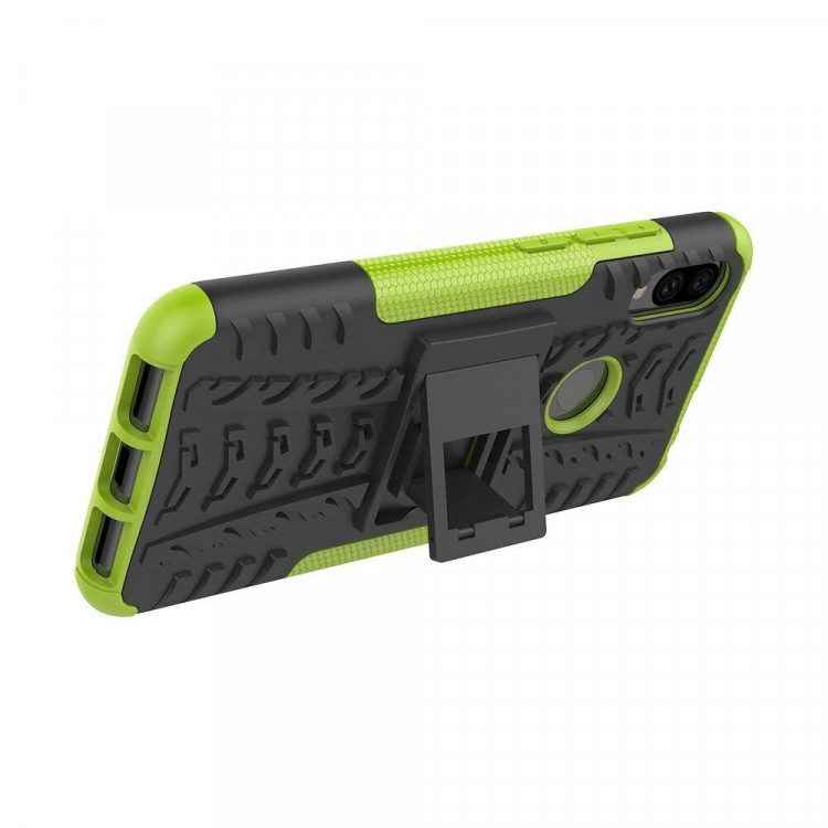 Чехол Hybrid Armor для Xiaomi Redmi Note 7 / Redmi Note 7 Pro (черный + зеленый)