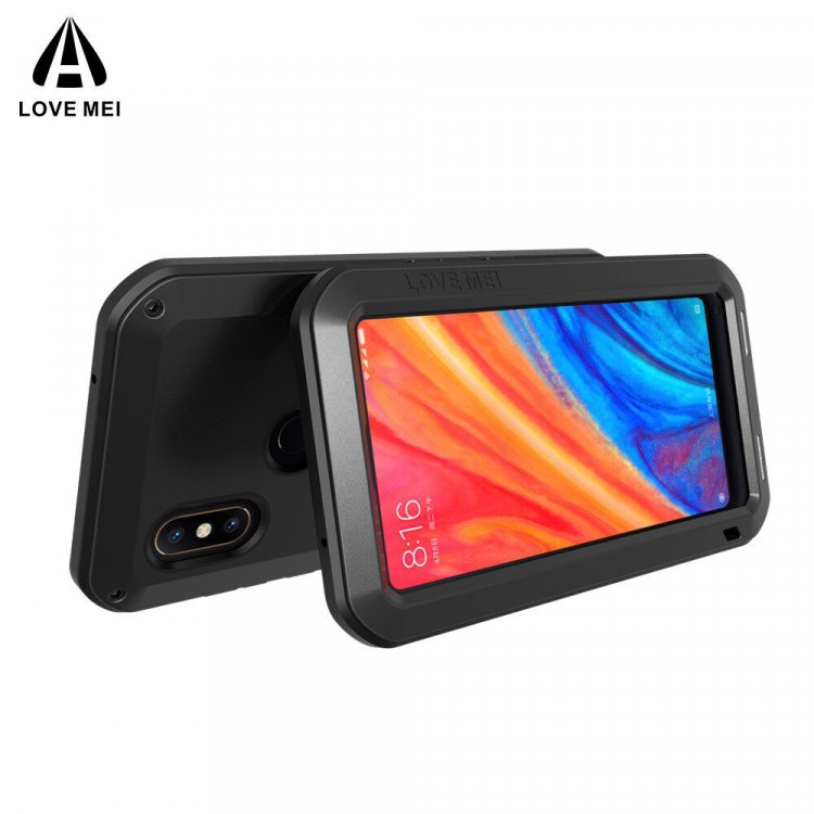 Гибридный чехол LOVE MEI для Xiaomi Mi Mix 2s (серебряный)