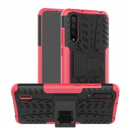 Чехол Hybrid Armor для Xiaomi Mi CC9 / Xiaomi Mi 9 Lite (черный + розовый)
