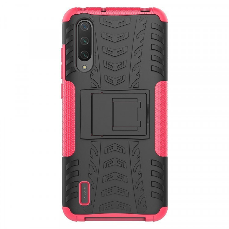 Чехол Hybrid Armor для Xiaomi Mi CC9 / Xiaomi Mi 9 Lite (черный + розовый)