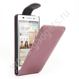 Вертикальный чехол для Huawei Ascend P6 (розовый)