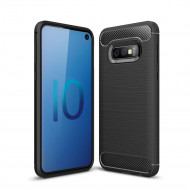 Чехол-накладка Carbon Fibre для Samsung Galaxy S10e (черный)