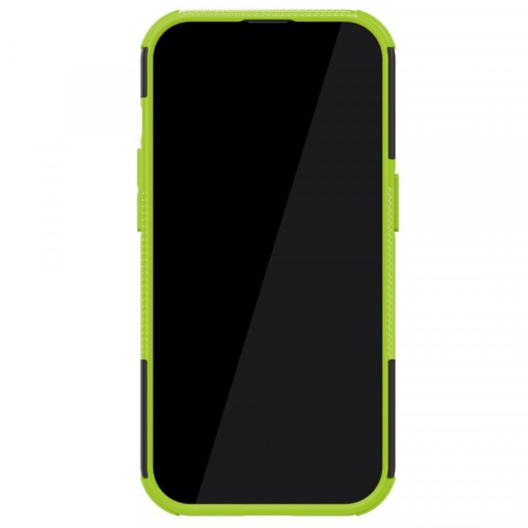 Чехол Hybrid Armor для iPhone 14 Pro (черный + зеленый)