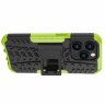 Чехол Hybrid Armor для iPhone 14 Pro (черный + зеленый)